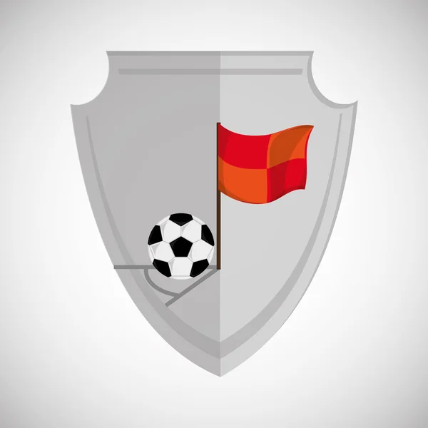 Disegno del calcio. Icona del calcio. Illustrazione colorata, vettore gra — Vettoriale Stock