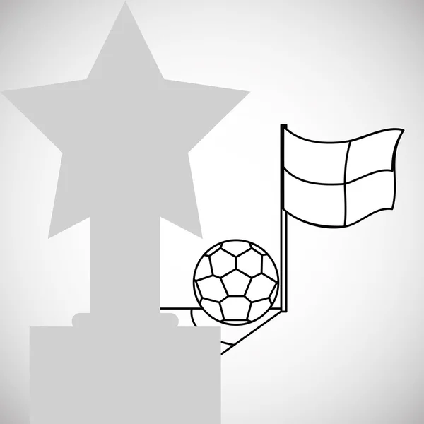 Futbol tasarım. Futbol simgesi. Derma illüstrasyon, vector gra — Stok Vektör