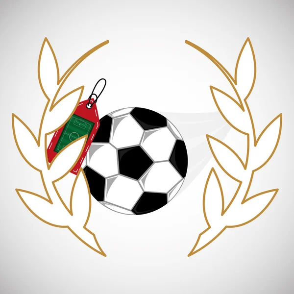 Diseño de fútbol. Icono de fútbol. Ilustración colorida, vector gra — Vector de stock