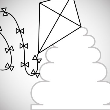 Oyuncak tasarım. Çocukluk simgesi. Düz illüstrasyon, vektör grafiği