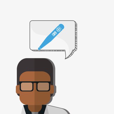 Tıbbi bakım tasarım. Sağlık simgesi. Düz illüstrasyon, vektör