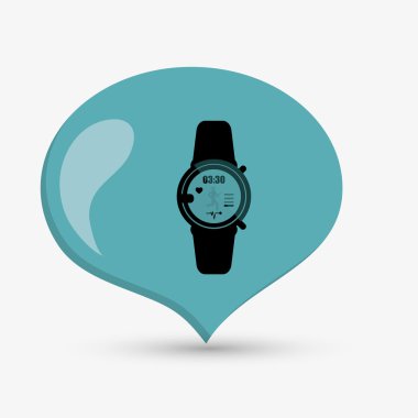 Giyilebilir teknoloji tasarım. Gadget'ı simgesi. Düz illüstrasyon, vektör