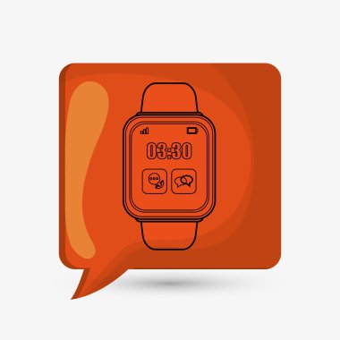 Giyilebilir teknoloji tasarım. Gadget'ı simgesi. Düz illüstrasyon, vektör