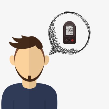 Giyilebilir teknoloji tasarım. Gadget'ı simgesi. Düz illüstrasyon, vektör