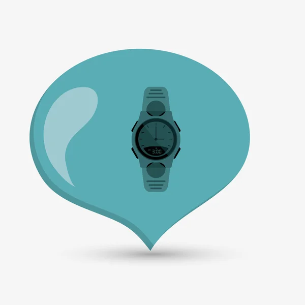 Wearable technologieontwerp. Pictogram van de gadget. Vlakke afbeelding, vector — Stockvector