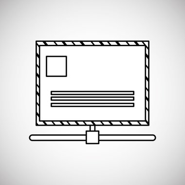 İletişim tasarımı. Ortam simgesi. Düz illiustration, vektör grafiği