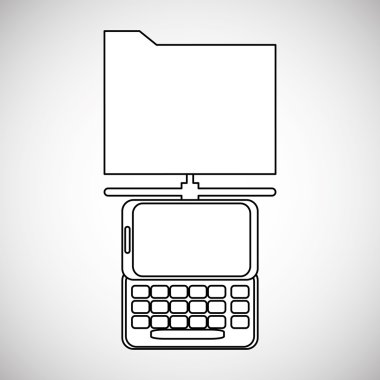 İletişim tasarımı. Ortam simgesi. Düz illiustration, vektör grafiği