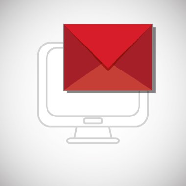 İletişim tasarımı. Ortam simgesi. Düz illiustration, vektör grafiği