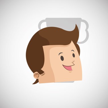 Başarı tasarım. Kazanan simgesi. Düz illüstrasyon, vektör grafiği