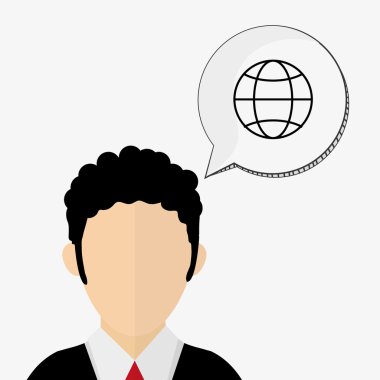 İş design.Communication simgesi. Derma illüstrasyon, vect