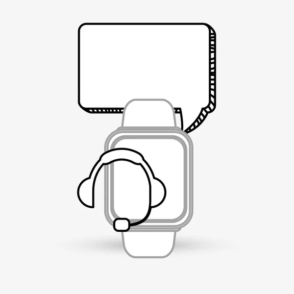 Conception de technologie portable. Icône Gadget. Illustration plate, vecteur — Image vectorielle