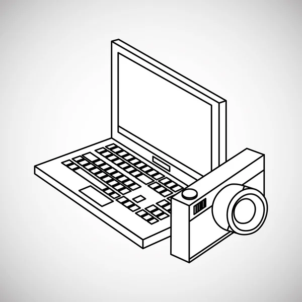 Progettazione della comunicazione. Icona dei media. Illustrazione piatta, grafica vettoriale — Vettoriale Stock