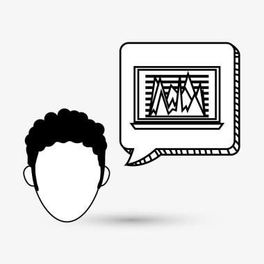 İş design.Communication simgesi. Derma illüstrasyon, vect