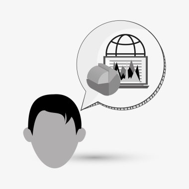 İş design.Communication simgesi. Derma illüstrasyon, vect