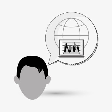 İş design.Communication simgesi. Derma illüstrasyon, vect