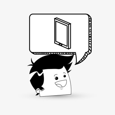 İş design.Communication simgesi. Derma illüstrasyon, vect