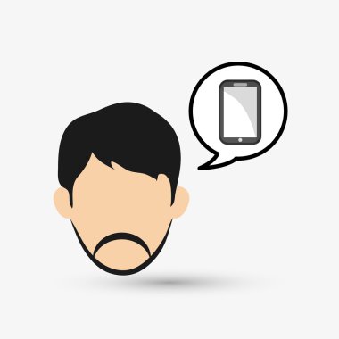 İletişim tasarımı. Ortam simgesi. Düz illüstrasyon, vektör grafiği