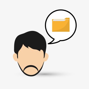 İletişim tasarımı. Ortam simgesi. Düz illüstrasyon, vektör grafiği