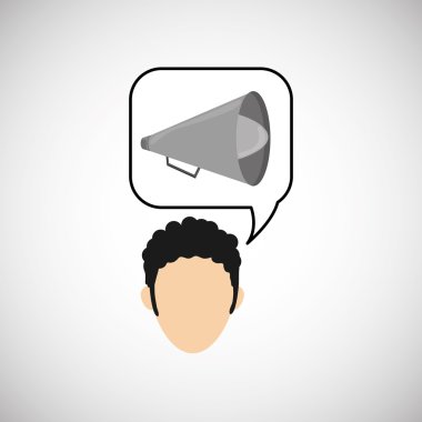 İletişim tasarımı. balonu simgesinin. Düz illüstrasyon, vector gra