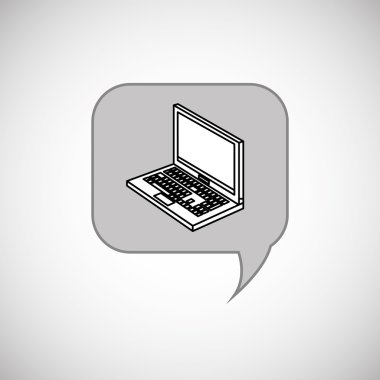 İletişim tasarımı. balonu simgesinin. Düz illüstrasyon, vector gra