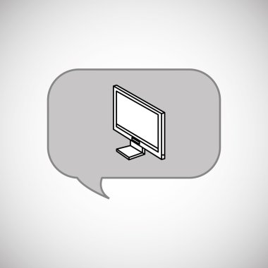 İletişim tasarımı. balonu simgesinin. Düz illüstrasyon, vector gra