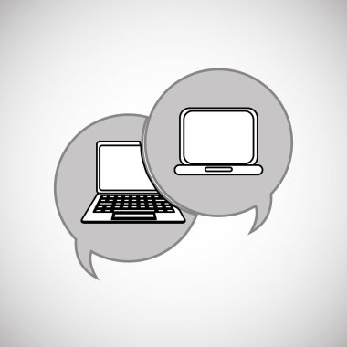 İletişim tasarımı. balonu simgesinin. Düz illüstrasyon, vector gra