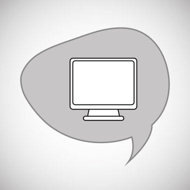 İletişim tasarımı. balonu simgesinin. Düz illüstrasyon, vector gra
