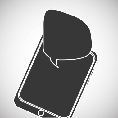 İletişim tasarımı. balonu simgesinin. Düz illüstrasyon, vector gra