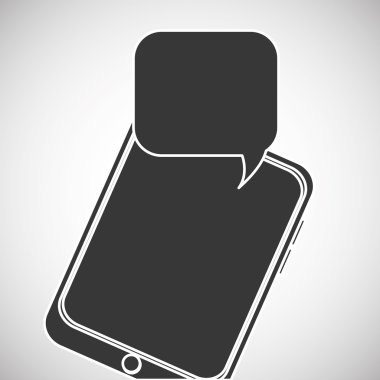 İletişim tasarımı. balonu simgesinin. Düz illüstrasyon, vector gra