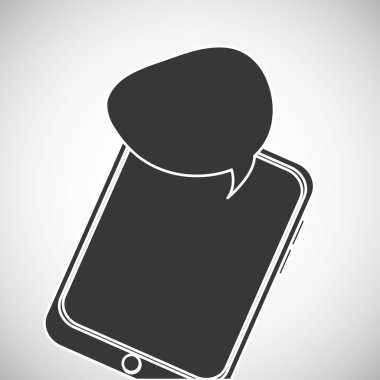 İletişim tasarımı. balonu simgesinin. Düz illüstrasyon, vector gra