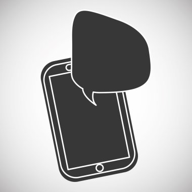 İletişim tasarımı. balonu simgesinin. Düz illüstrasyon, vector gra