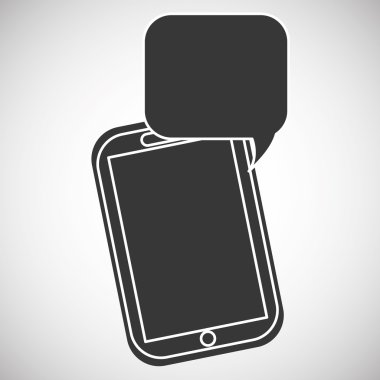 İletişim tasarımı. balonu simgesinin. Düz illüstrasyon, vector gra