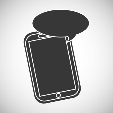 İletişim tasarımı. balonu simgesinin. Düz illüstrasyon, vector gra