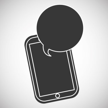 İletişim tasarımı. balonu simgesinin. Düz illüstrasyon, vector gra