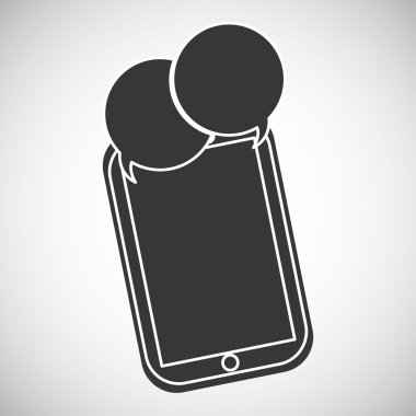 İletişim tasarımı. balonu simgesinin. Düz illüstrasyon, vector gra