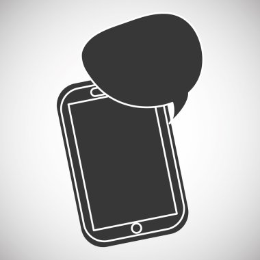 İletişim tasarımı. balonu simgesinin. Düz illüstrasyon, vector gra