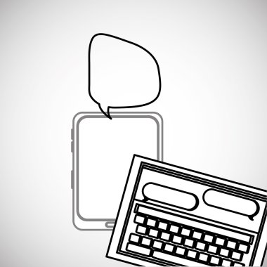 İletişim tasarımı. balonu simgesinin. Düz illüstrasyon, vector gra