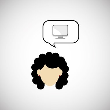 İletişim tasarımı. balonu simgesinin. Düz illüstrasyon, vector gra