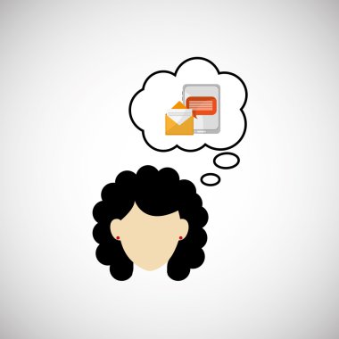 İletişim tasarımı. balonu simgesinin. Düz illüstrasyon, vector gra