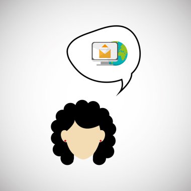 İletişim tasarımı. balonu simgesinin. Düz illüstrasyon, vector gra