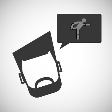 Spor tasarım. adam simgesi. Düz illüstrasyon, vektör grafiği