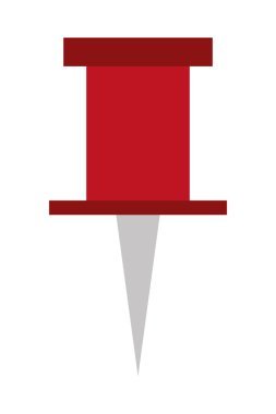 Kırmızı raptiye simgesi, vektör çizim