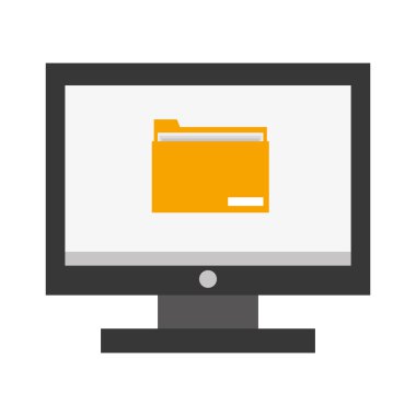 bilgisayar klasör simgesini, vektör çizim