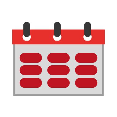 Kablolu kırmızı takvim, vektör çizim