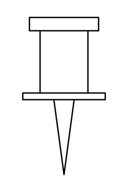 siyah çizgi raptiye, vektör çizim