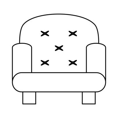 bir koltuk kanepe, vektör çizim