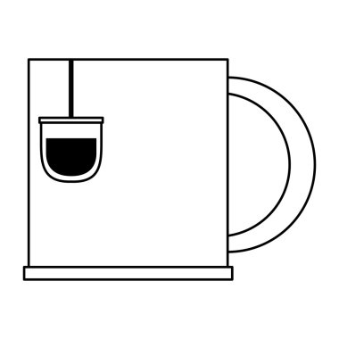 fincan çay poşeti, vektör çizim