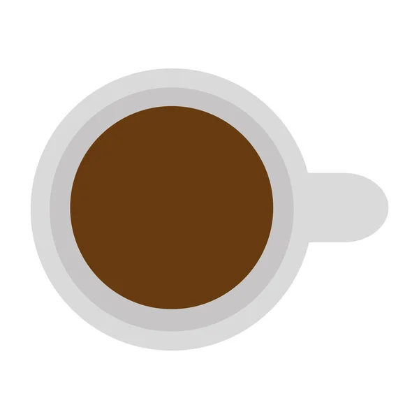 TopView koffie kopje, vectorillustratie — Stockvector