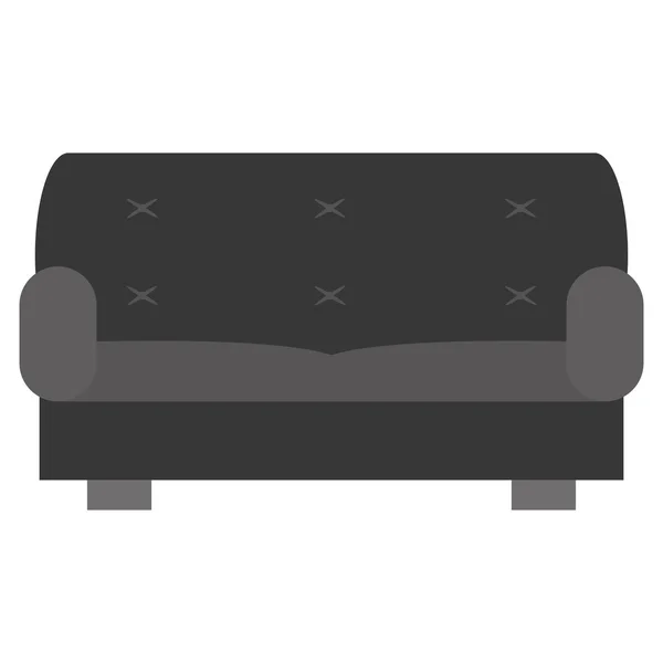 Zweisitziges Sofa, Vektorillustration — Stockvektor