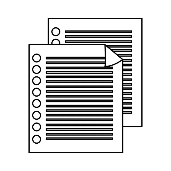 Fodrad pappersdokument, vektor illustration — Stock vektor